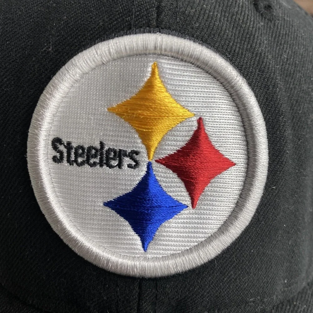 Pittsburgh Steelers Cap New Era 59Fifty Fitted Black Baseball Hat Size‎ 7 1/4